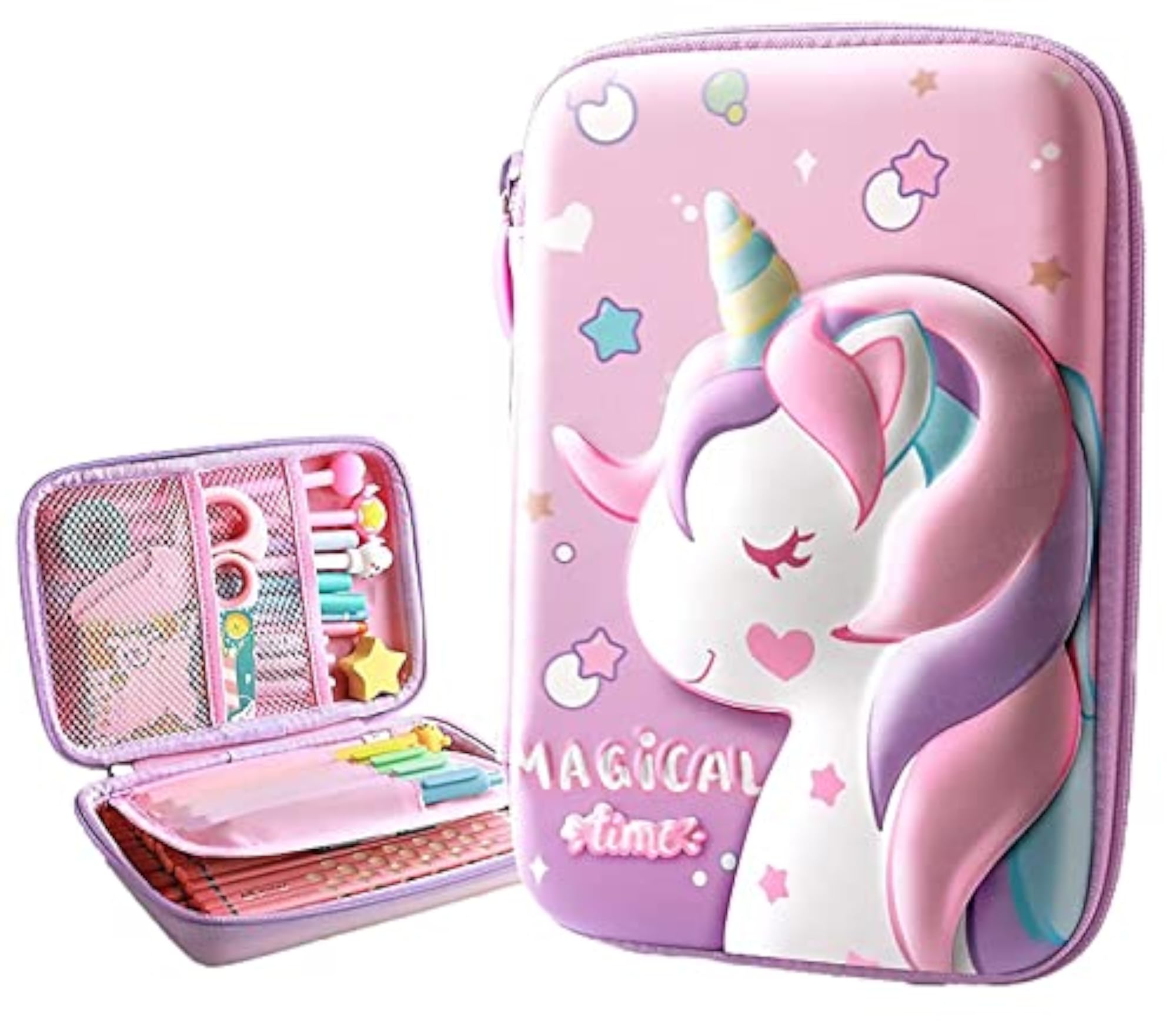 Unicorn Pencil Case for Girls, Multipurpose Zipper Bag
